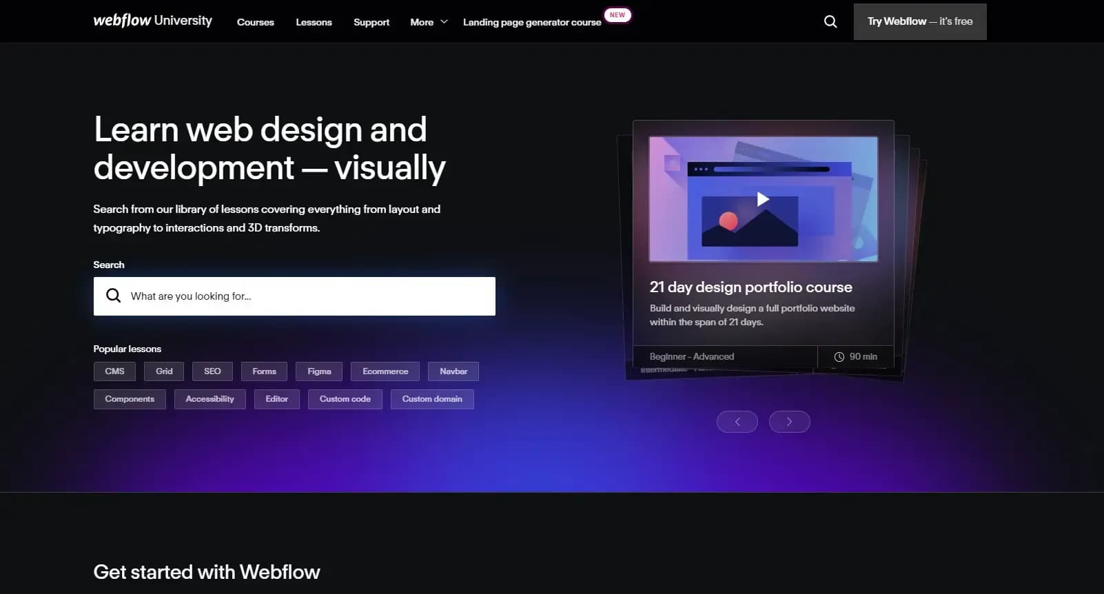 Webflow University : Apprendre à utiliser Webflow en ligne