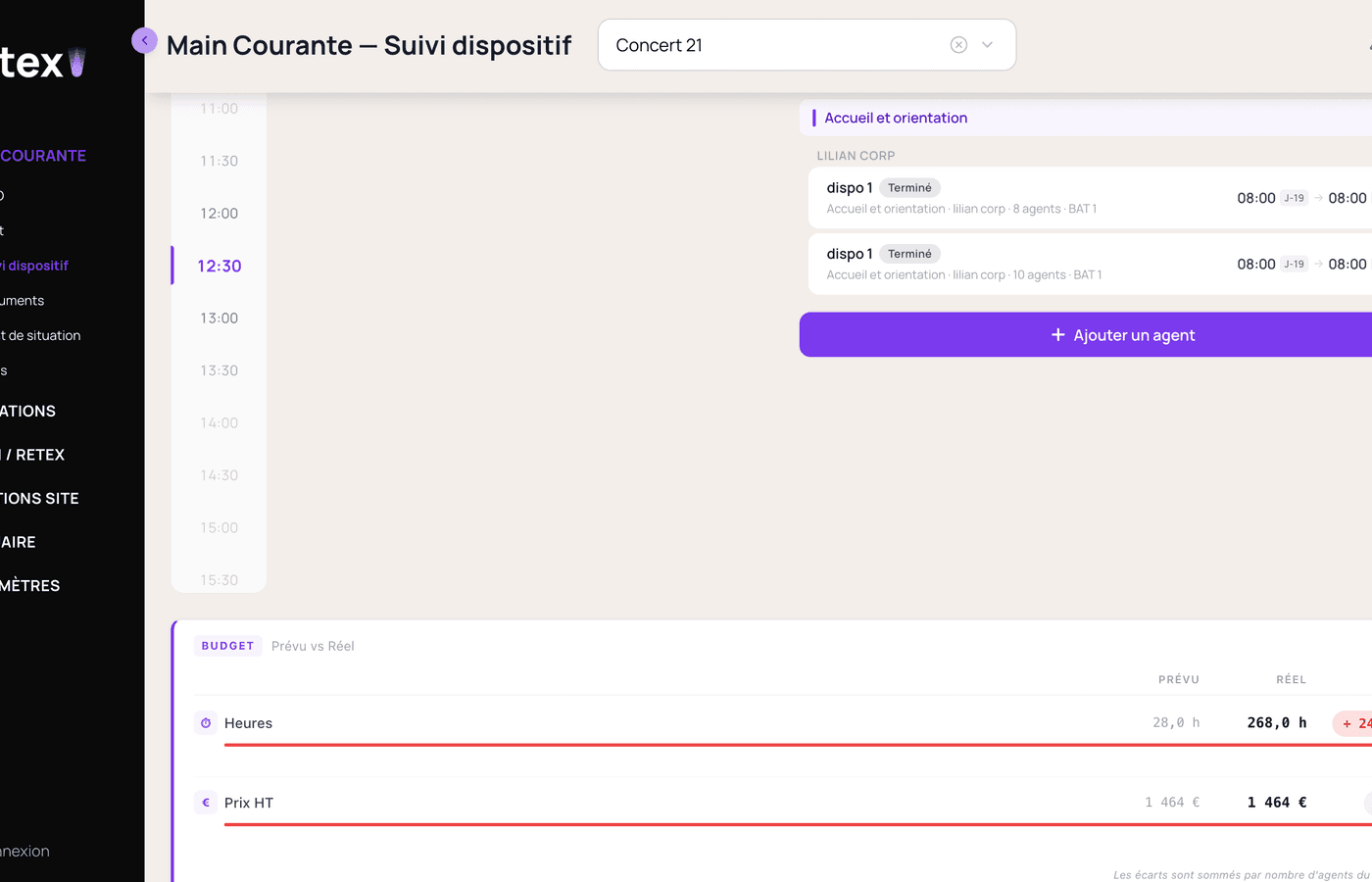 Détail de la main courante