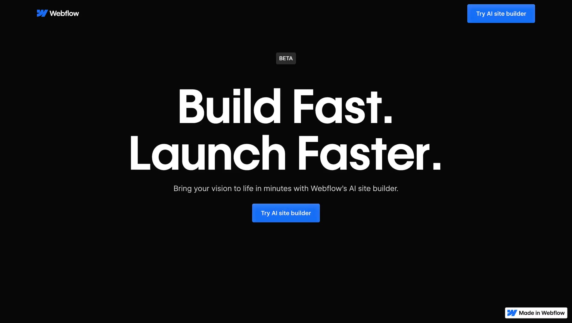 Présentation et utilisation de l’outil AI Site Builder de Webflow