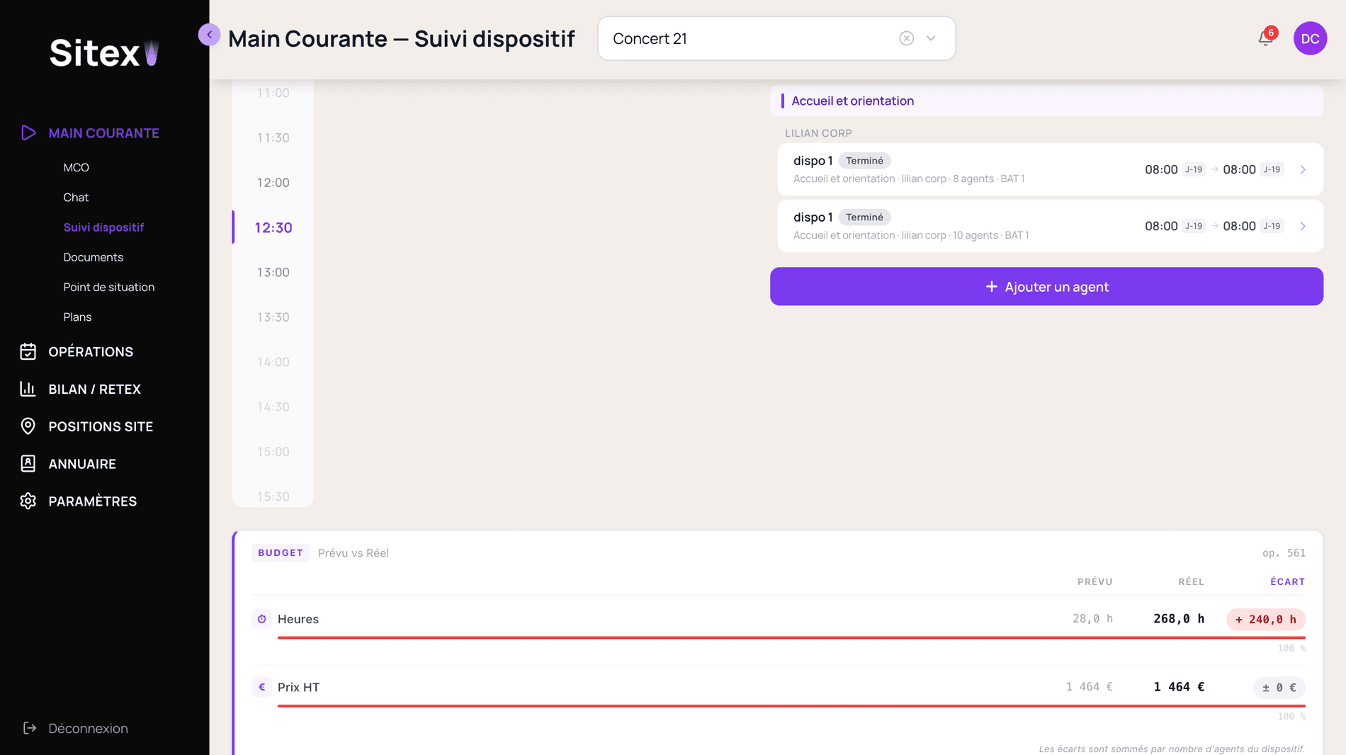 Détail de la main courante