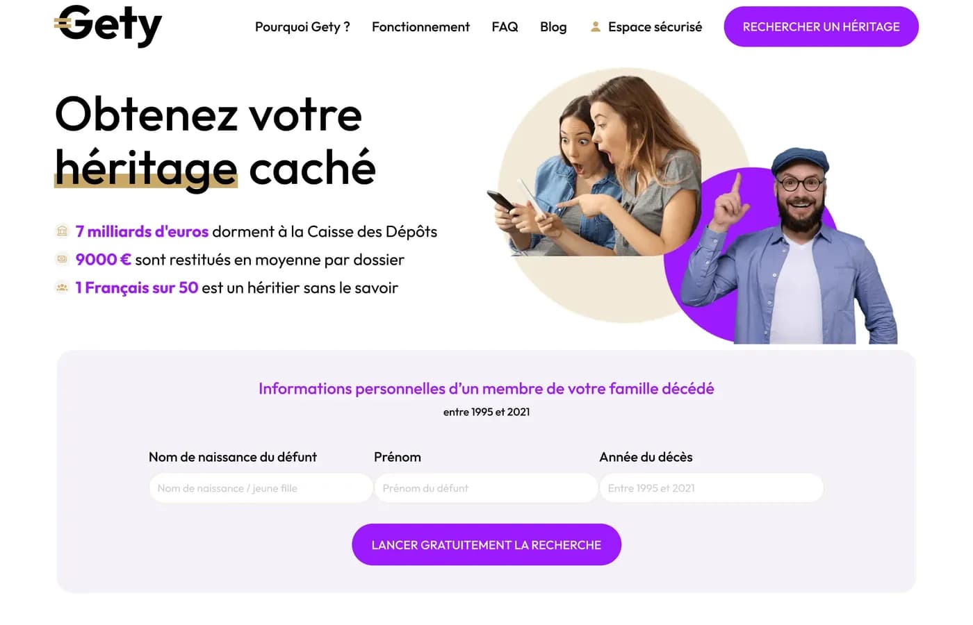 Site Gety conçu par Scroll