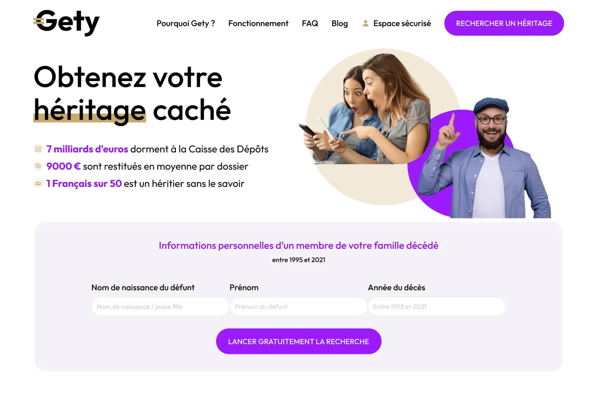 Site Gety conçu par Scroll
