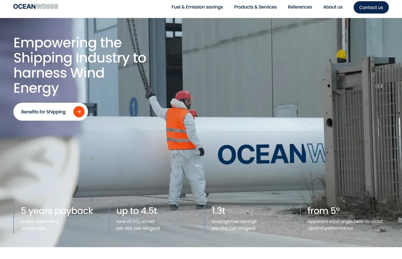 Site Oceanwings conçu par Scroll