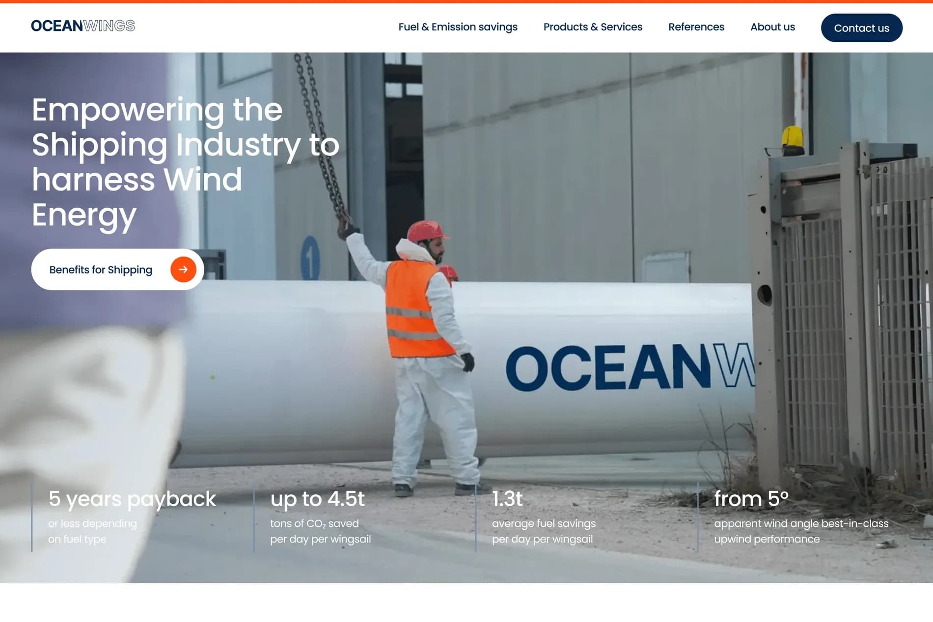 Site Oceanwings conçu par Scroll
