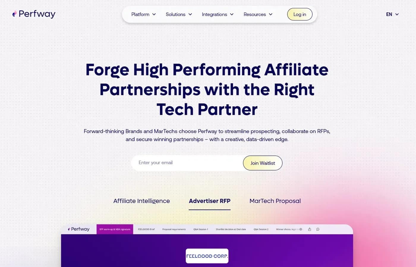 Site Perfway conçu par Scroll